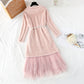 New mink sweater + women's mesh half skirt two-piece set  4310