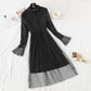 Lace mesh dress French super fairy knee length skirt  4365