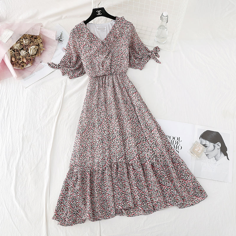 Französischer Vintage-Chiffon-Feenrock zeigt dünnes Temperament an der Taille 4503