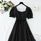 French retro bubble sleeves show thin temperament at the waist  4259
