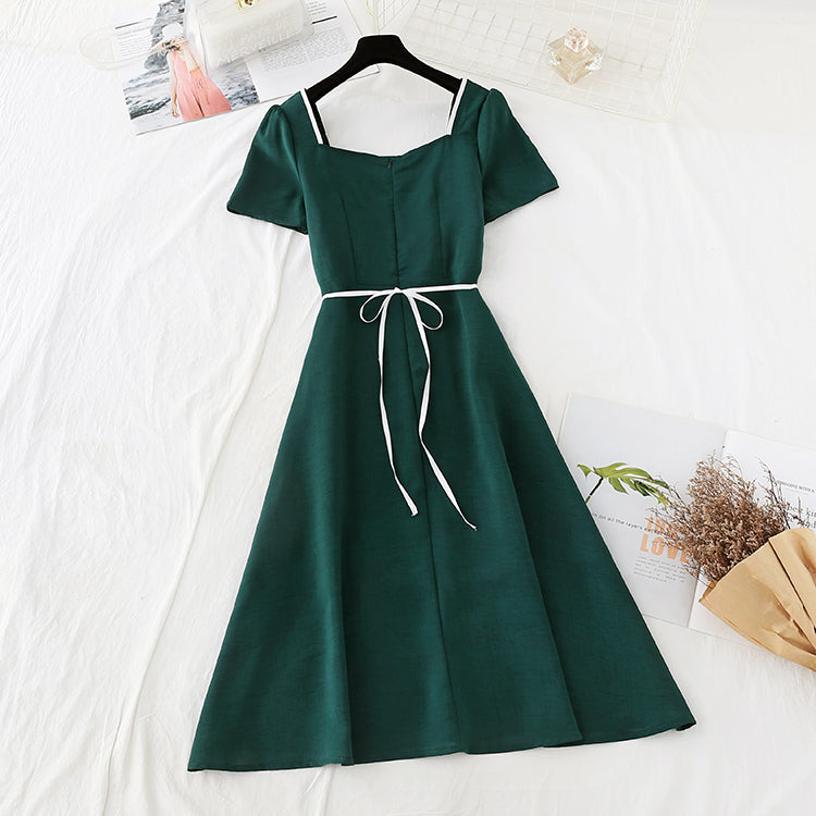 Hohe Taille zeigt dünnes Temperament Göttin Leinenkleid Kinder 4208