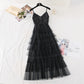 The new waist is slim, and the mesh cake skirt is long  4389