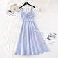 Suspender dress, French retro temperament, slim waist, Sen skirt  4501