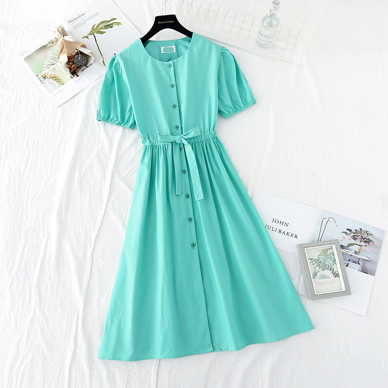 French waist closing skirt with thin temperament  4161