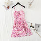 French retro oil painting Chiffon fairy temperament small skirt  4125