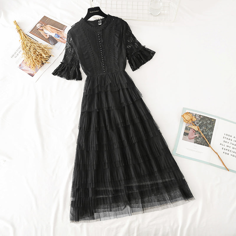 The new lace cake skirt with a slim waist  4390