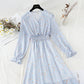 Blumenkleid, sanfter Wind, schlankes Temperament, schmaler Rock 4088