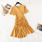 Gentle wind drawstring Ruffle fishtail skirt  4151