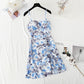 French retro oil painting Chiffon fairy temperament small skirt  4125