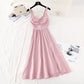 French retro style, slim waist, Mori skirt  4109