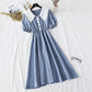 Sen Department sweet temperament baby collar small fresh long skirt  4222