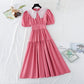 New style baby collar French waist closing skirt with thin temperament  4165