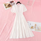 V-neck waist length skirt retro cool style  4176