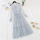 Lace mesh dress is very retro  4315