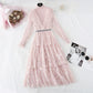 Super fairy foreign style feather mesh dress  4077
