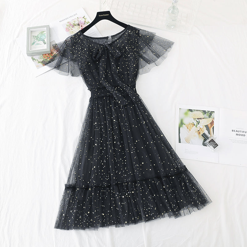 New French gentle skirt fairy super xiansen long style   4394
