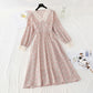 Floral dress gentle wind slim temperament Chiffon Skirt  4082
