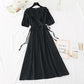 French retro skirt fairy super xiansen lace up waist length skirt  4155