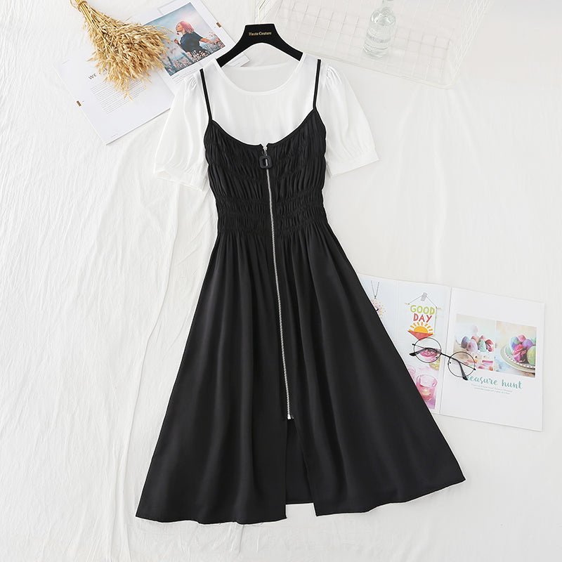 New French waist closing sling skirt with thin temperament  4162