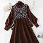 Slim knit dress versatile bottomed winter dress  4075