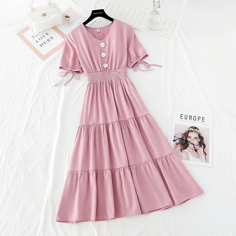 V-neck waist length skirt retro cool style  4176