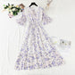 Chiffon floral skirt first love department sweet aging knee length skirt  4426