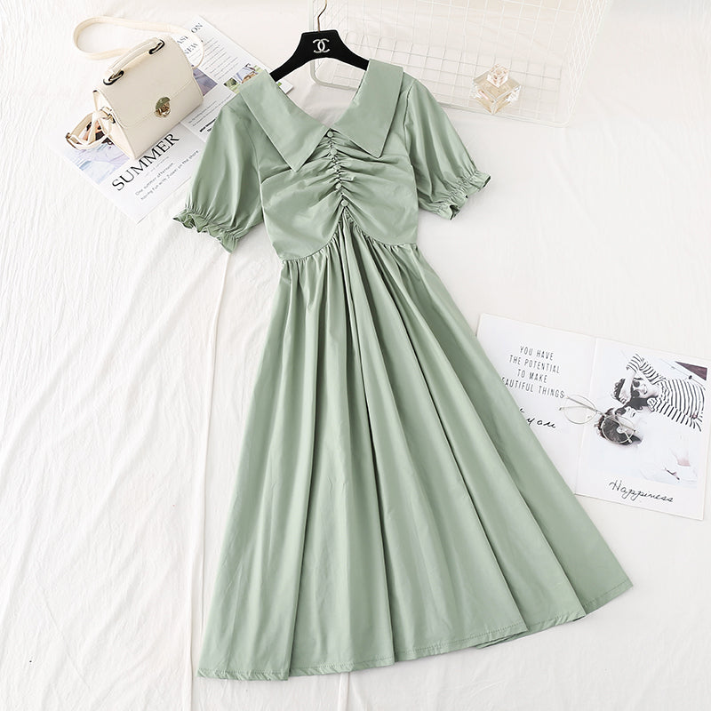 High waist French long skirt fairy super xiansen system shows thin waist 4141