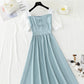 Thin French tea break skirt Kikyo first love temperament a-word skirt  4236