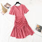 Gentle wind drawstring Ruffle fishtail skirt  4151