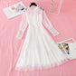 Slim waist, sweet pearl Sequin gauze Fairy Dress  3901
