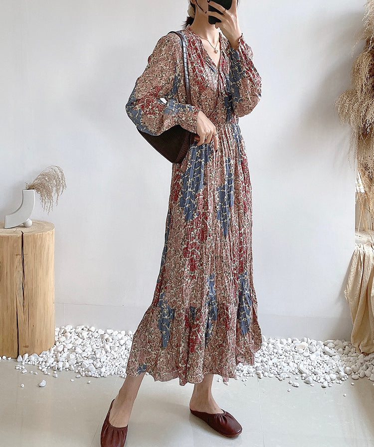 Chiffon kniedünn Temperament sanfter Wind FAIRY DRESS Mori Department 3899
