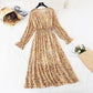 French retro floral dress fairy super fairy waist  4030