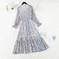 Thin pleated lace up temperament gentle wind long skirt  3867