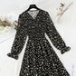 Blumenkleid, sanfter Wind, schlankes Temperament, schmaler Rock 4088
