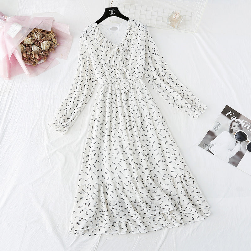 Vintage Blumenkleid Chiffon Kleid Fee Superfee Serie 4018