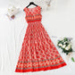 Long skirt with slim waist and French retro national style beach skirt  4126