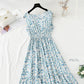 Long skirt with slim waist and French retro national style beach skirt  4231