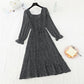 New slim square neck French Chiffon Skirt  3859