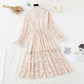 French retro interior with knee length Chiffon Skirt  3848