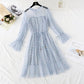 Sweet wave dot lace mesh dress  4039