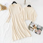 French retro waist closing thin temperament sweater long skirt suit  3943