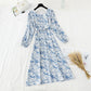 Slim waist with broken flower long skirt fairy super fairy series  3836