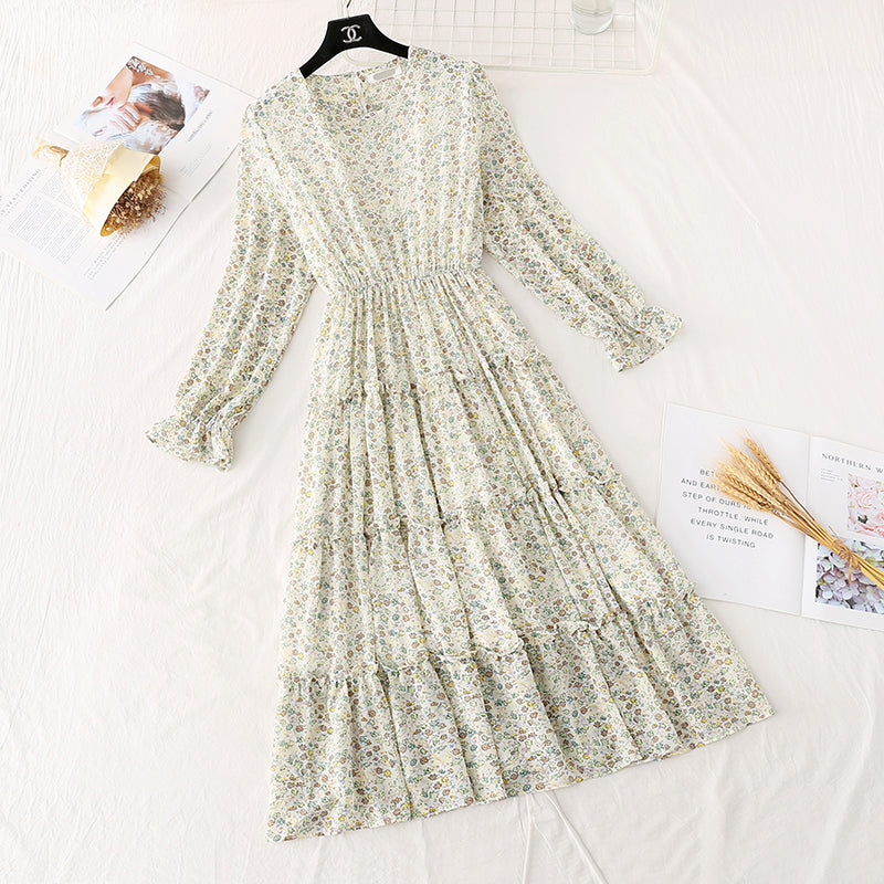 Ruffle Skirt fairy super xiansen French dress  4027