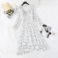Knee length French Vintage Ruffle bottomed skirt  4001