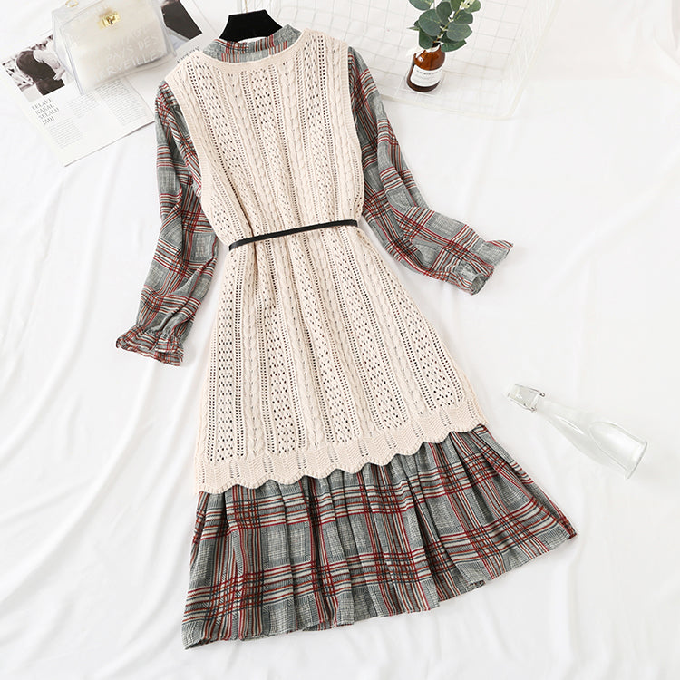 Fashion Netzkleid aus rotem Chiffonboden für Damen 3865