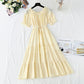 New tea break waist Cotton Linen Skirt long A-line skirt  4251