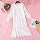 Spitzenkleid mit Puppenkragen und langem Fischschwanzrock 3990
