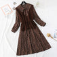 Knitted vest Sen sweater sweet wave point Chiffon Skirt Set two-piece set  3991