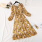 New dress French Vintage Print Dress  4028
