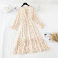 Schnürkragen French Soft Wind Blumenkleid 3837